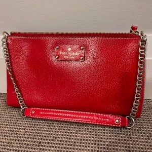 Kate Spade Red Leather Clutch